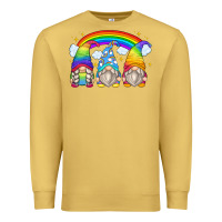 Antique Gold rainbow gnomes Premium Sweatshirt - Zillion Design Studio