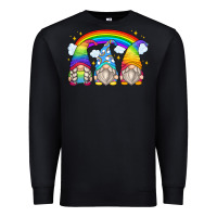 Black rainbow gnomes Premium Sweatshirt - Zillion Design Studio