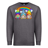 Charcoal Heather rainbow gnomes Premium Sweatshirt - Zillion Design Studio