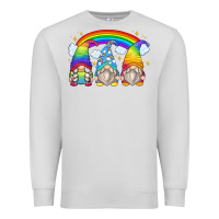 Dove Grey rainbow gnomes Premium Sweatshirt - Zillion Design Studio
