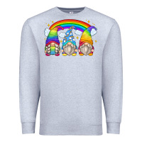 Heather Grey rainbow gnomes Premium Sweatshirt - Zillion Design Studio