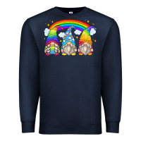Navy rainbow gnomes Premium Sweatshirt - Zillion Design Studio