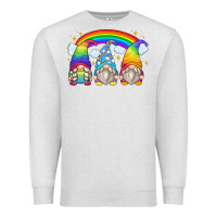 Oatmeal Heather rainbow gnomes Premium Sweatshirt - Zillion Design Studio