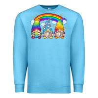 Ocean Blue rainbow gnomes Premium Sweatshirt - Zillion Design Studio
