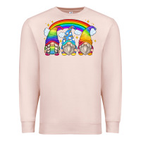 Pale Pink rainbow gnomes Premium Sweatshirt - Zillion Design Studio