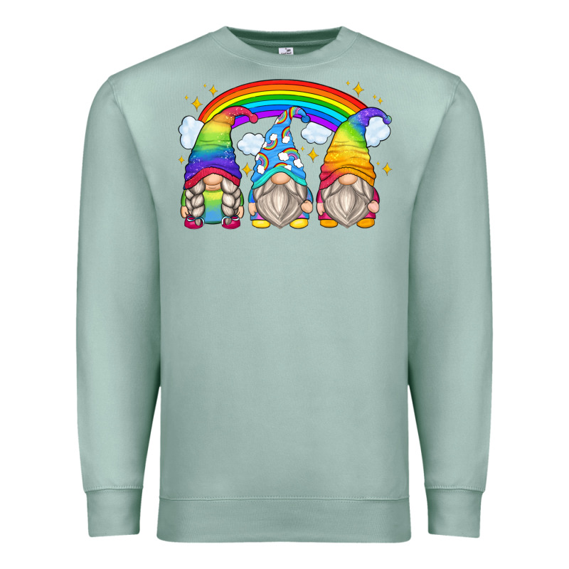 Rainbow Gnomes Premium Sweatshirt by Zillion Design Studio | Teevron