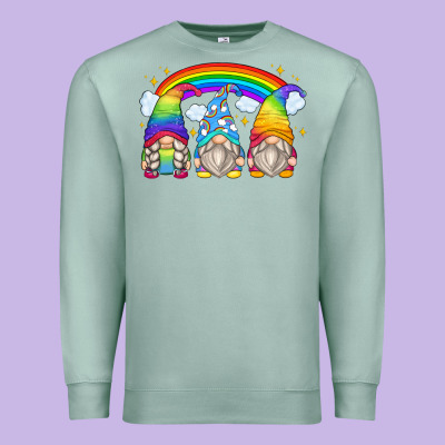Rainbow Gnomes Premium Sweatshirt Designed By Zillion Design Studio