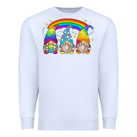 White rainbow gnomes Premium Sweatshirt - Zillion Design Studio