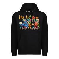 Black life is better in flip flops summer Premium Hoodie - JahusDesignShop