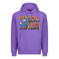 Purple life is better in flip flops summer Premium Hoodie - JahusDesignShop