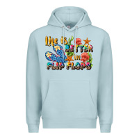 Blue Mist life is better in flip flops summer Premium Hoodie - JahusDesignShop