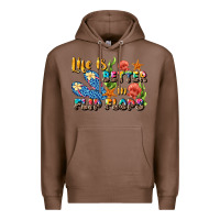 Chestnut life is better in flip flops summer Premium Hoodie - JahusDesignShop