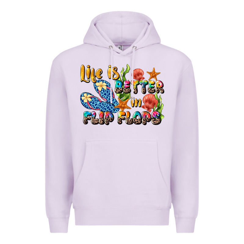 Life Is Better In Flip Flops Summer Premium Hoodie by JahusDesignShop | Teevron