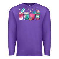 Purple dentist coffee cups Premium Sweatshirt - texasbilliewilder