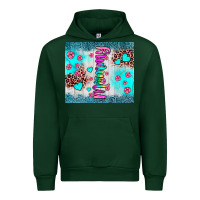 Forest Green mommy leopard turquoise Urban Hoodie - JahusDesignShop