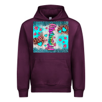 Mauve Wine mommy leopard turquoise Urban Hoodie - JahusDesignShop