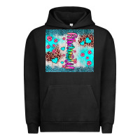 Pigment Black mommy leopard turquoise Urban Hoodie - JahusDesignShop