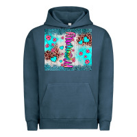 Pigment Midnight Navy mommy leopard turquoise Urban Hoodie - JahusDesignShop