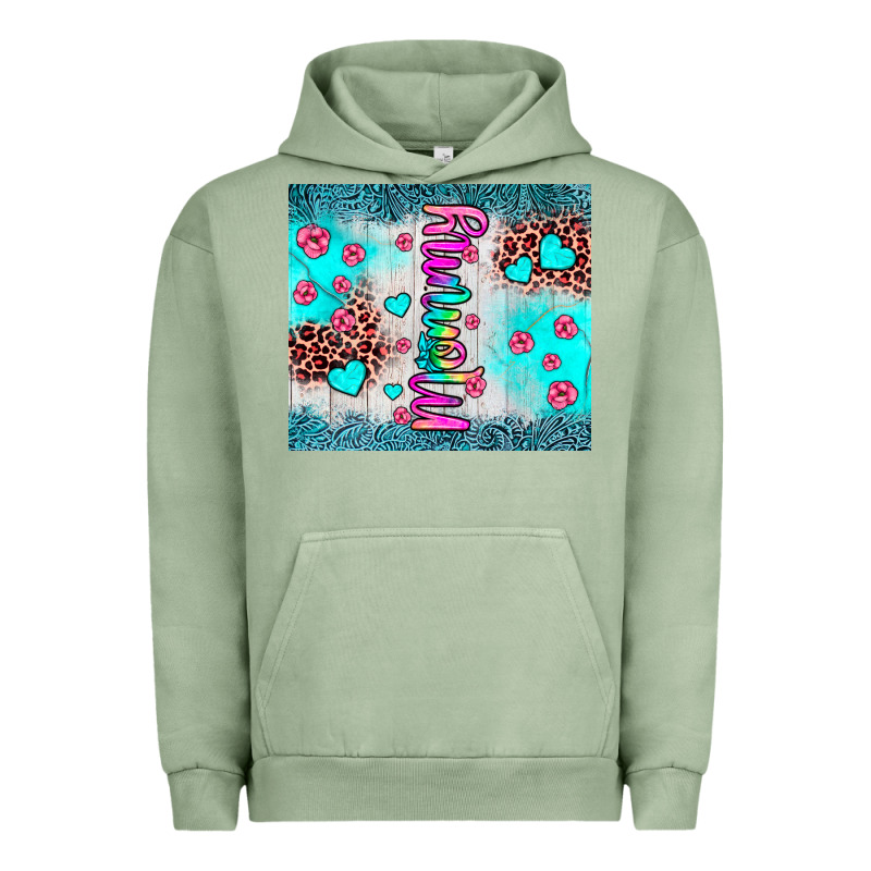 Mommy Leopard Turquoise Urban Hoodie by JahusDesignShop | Teevron