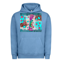 Pigment Pebble Blue mommy leopard turquoise Urban Hoodie - JahusDesignShop