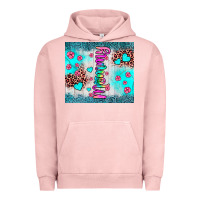 Pigment Salmon mommy leopard turquoise Urban Hoodie - JahusDesignShop