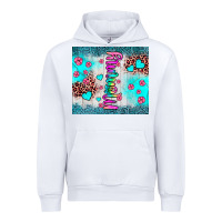 White mommy leopard turquoise Urban Hoodie - JahusDesignShop