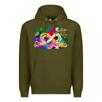 Army Green infinity symbol autism Premium Hoodie - JahusDesignShop