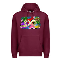 Burgundy infinity symbol autism Premium Hoodie - JahusDesignShop