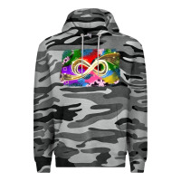 Slate Camo infinity symbol autism Premium Hoodie - JahusDesignShop