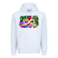 White infinity symbol autism Premium Hoodie - JahusDesignShop