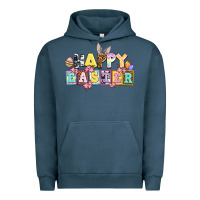 Pigment Midnight Navy happy easter Urban Hoodie - AdoDesignShop