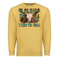 Antique Gold do no harm take no bull western Premium Sweatshirt - texasbilliewilder