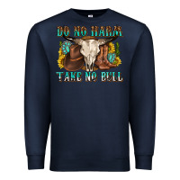 Navy do no harm take no bull western Premium Sweatshirt - texasbilliewilder