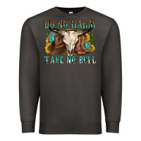 Smoke do no harm take no bull western Premium Sweatshirt - texasbilliewilder