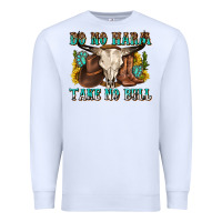 White do no harm take no bull western Premium Sweatshirt - texasbilliewilder