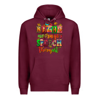 Burgundy nacho average speech therapist Premium Hoodie - AdoDesignShop