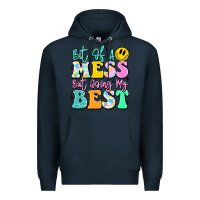 Navy bit of a mess but doing my best Premium Hoodie - JahusDesignShop