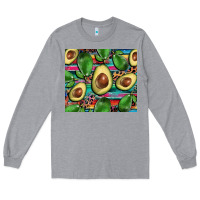 Heather Grey avacado Long Sleeve Tee - BarkalooDesign