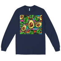 Navy avacado Long Sleeve Tee - BarkalooDesign