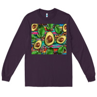 Plum avacado Long Sleeve Tee - BarkalooDesign