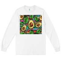 White avacado Long Sleeve Tee - BarkalooDesign