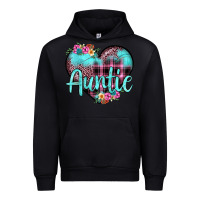 Black auntie leopard turquoise heart Urban Hoodie - JahusDesignShop