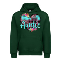 Forest Green auntie leopard turquoise heart Urban Hoodie - JahusDesignShop