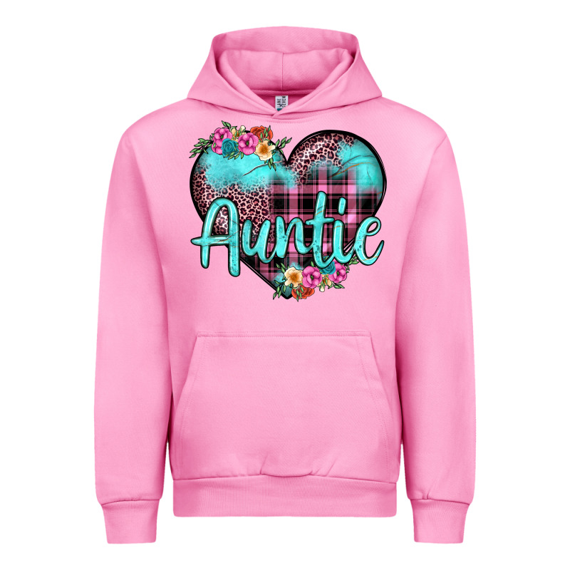 Auntie Leopard Turquoise Heart Urban Hoodie by JahusDesignShop | Teevron