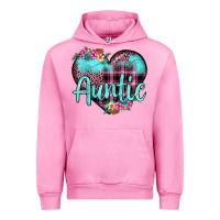 Fuchsia Pink auntie leopard turquoise heart Urban Hoodie - JahusDesignShop