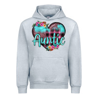 Heather Grey auntie leopard turquoise heart Urban Hoodie - JahusDesignShop