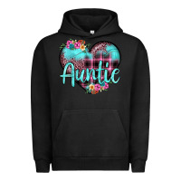 Pigment Black auntie leopard turquoise heart Urban Hoodie - JahusDesignShop