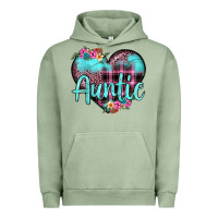 Pigment Oil Green auntie leopard turquoise heart Urban Hoodie - JahusDesignShop