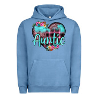 Pigment Pebble Blue auntie leopard turquoise heart Urban Hoodie - JahusDesignShop