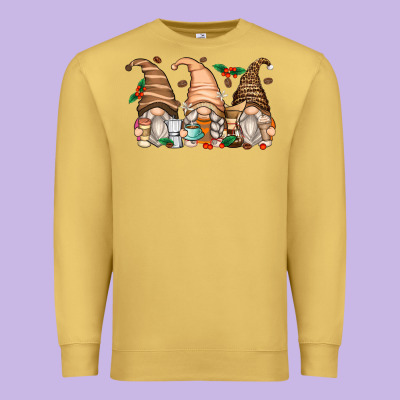 Coffee Gnomes Premium Sweatshirt Designed By Zillion Design Studio